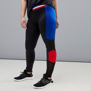South Beach plus color block mesh insert legging